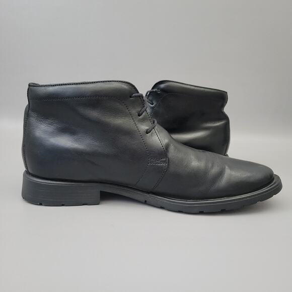 Lumiani Boots Mens 10.5 M Chukka Black Leather Lace Up Casual Ankle Boot main image 8